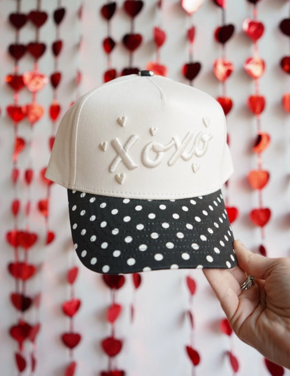 XOXO Polka Dot Trucker Hat