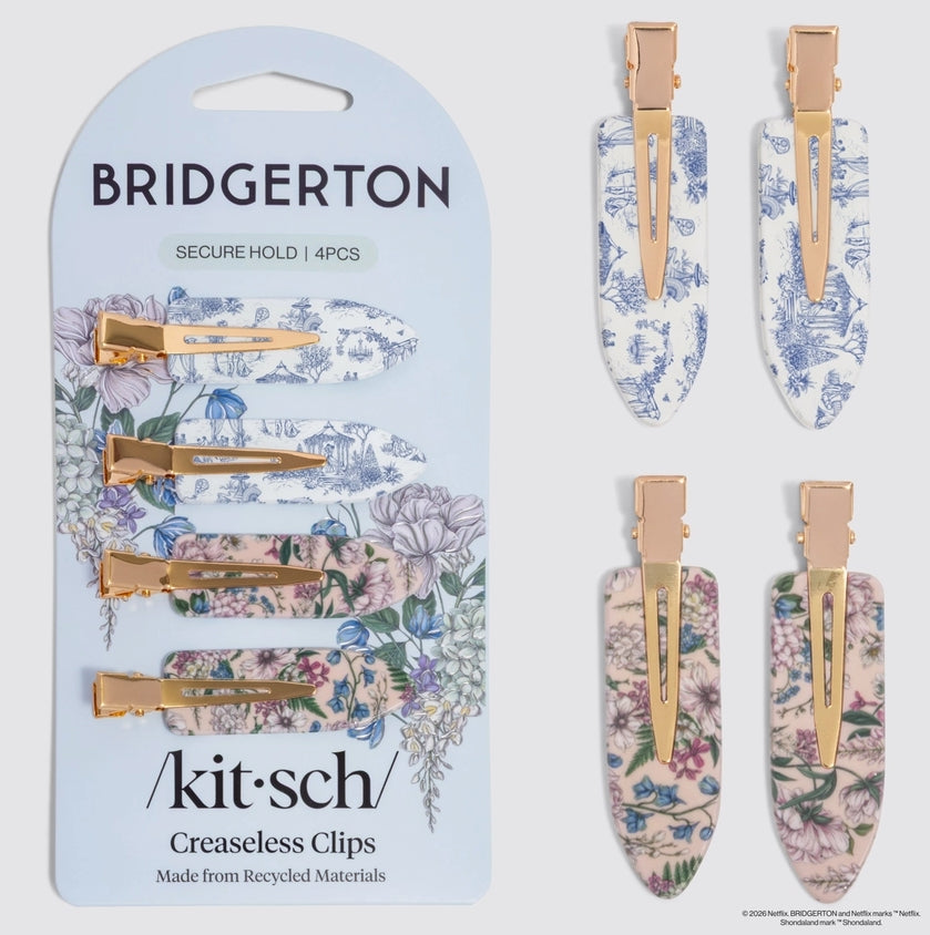 Bridgerton X Kitsch: Creaseless Clips in Toile in Bloom