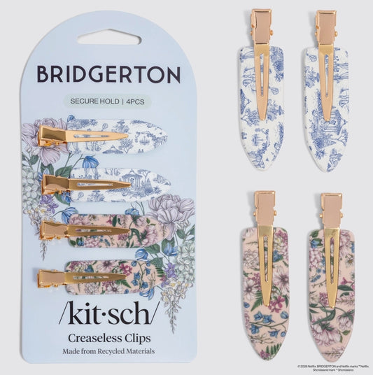 Bridgerton X Kitsch: Creaseless Clips in Toile in Bloom