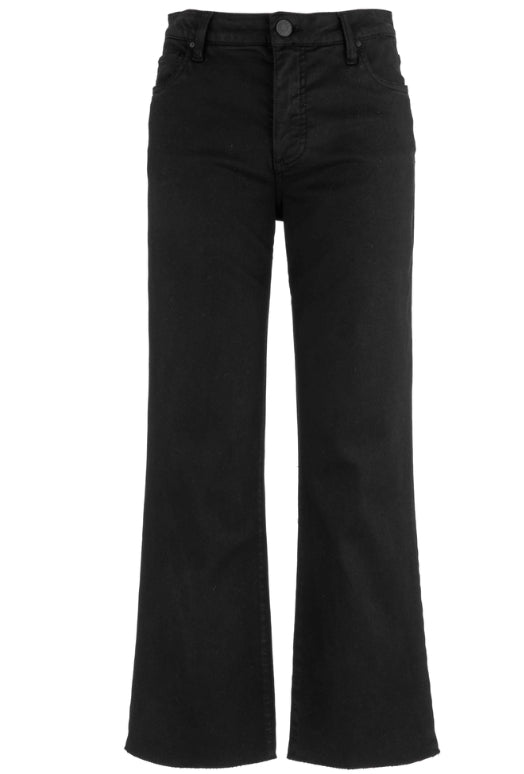 Kelsey HR Ankle Flare with Raw Hem - Black