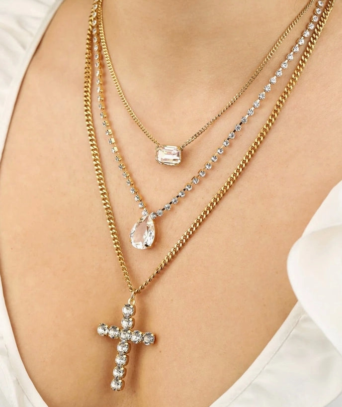 TOVA Angela Cross Necklace