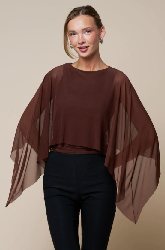 Lennox Sheer Cape Top