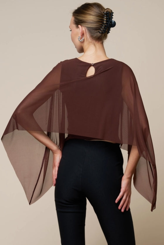 Lennox Sheer Cape Top
