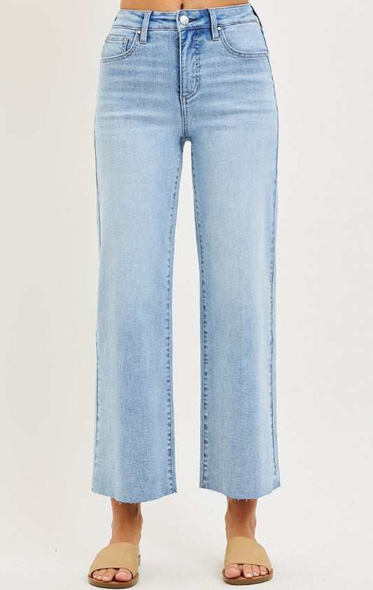 Risen: TC High Rise Wide Leg Crop Jeans
