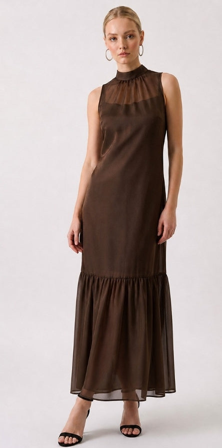 Organza Mockneck Maxi