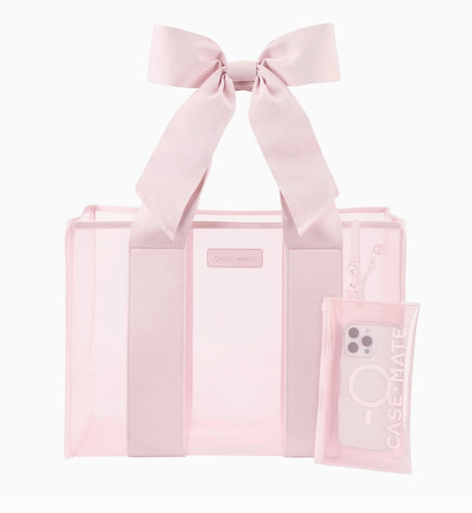 Case-Mate Ballet Pink Bow Jelly Tote Bag
