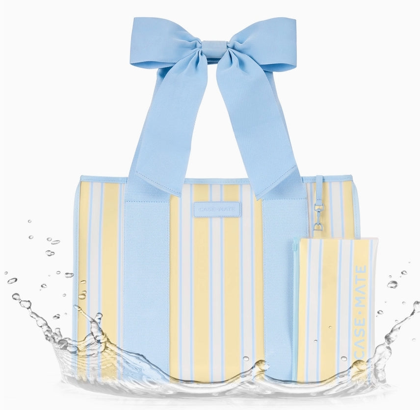 Case-Mate Cabana Stripe Bow Jelly Tote Bag