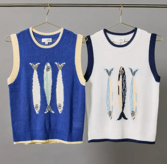 Fish Sweater Vest