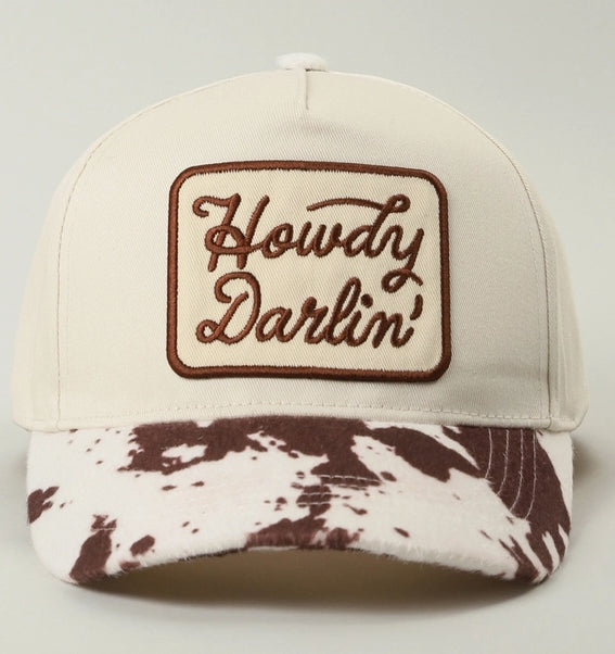 Howdy Darlin Embroidered Patch Hat