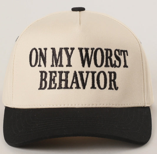 On My Worst Behavior Hat