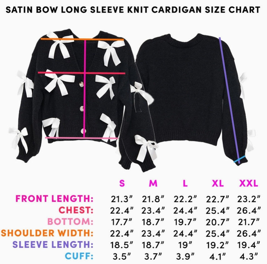 Satin Bow Cardigan