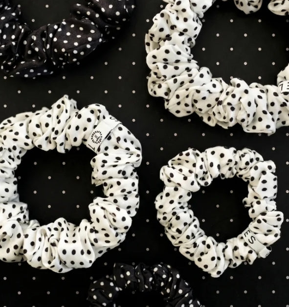Teleties: Polka Dot Party Silk Scrunchies