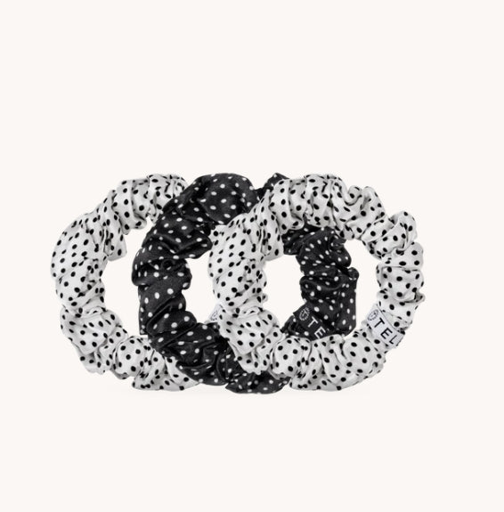 Teleties: Polka Dot Party Silk Scrunchies