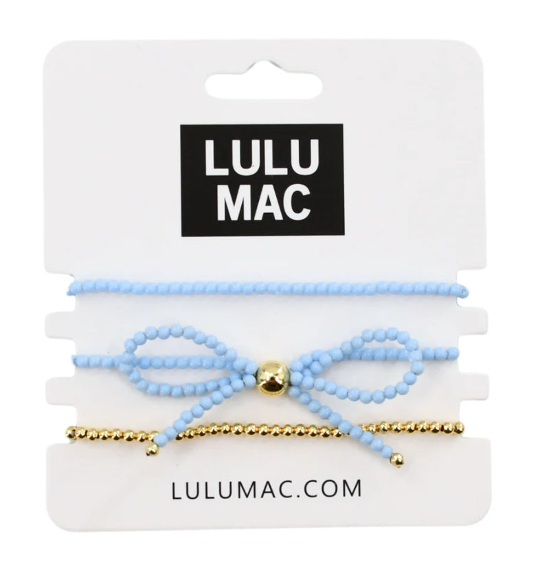 LULU MAC: Bow Bracelet - Light Blue