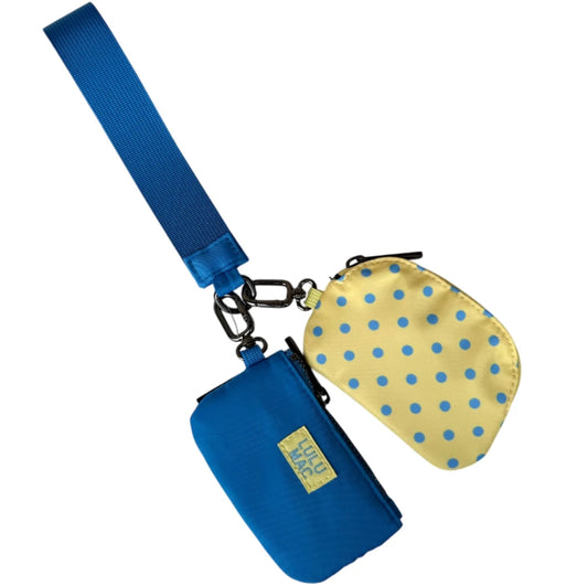 LULU MAC: Polka Dot Wallets - Butter/Blue