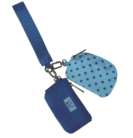 LULU MAC: Polka Dot Wallets - Blue/Navy