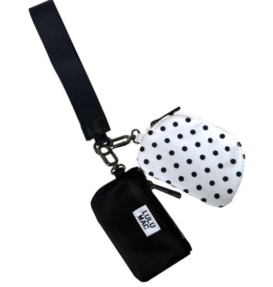 LULU MAC: Polka Dot Wallets - White/Black