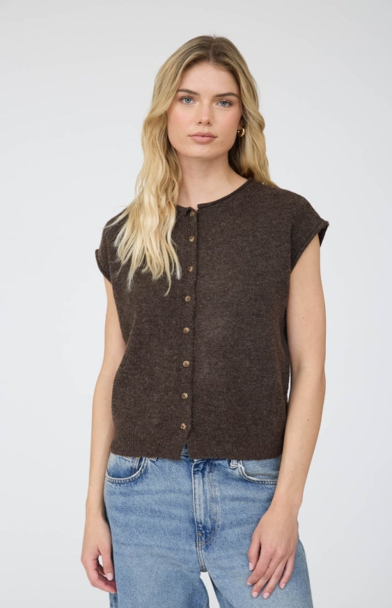 Raw Edge Sleeveless Top