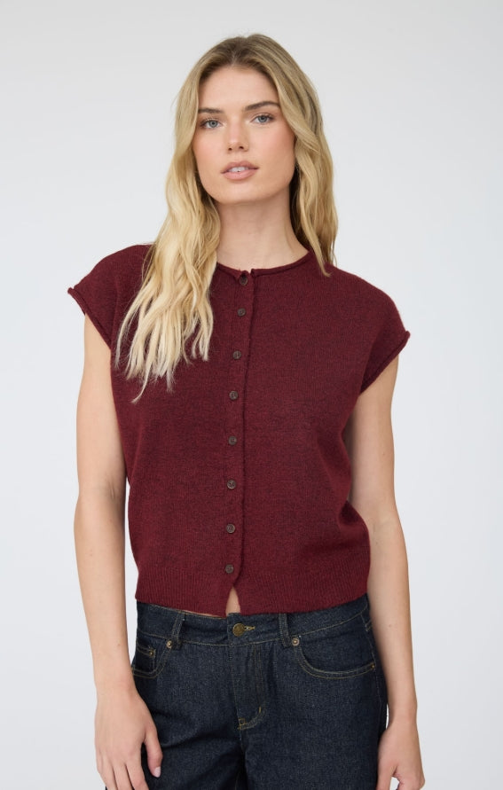 Raw Edge Sleeveless Top