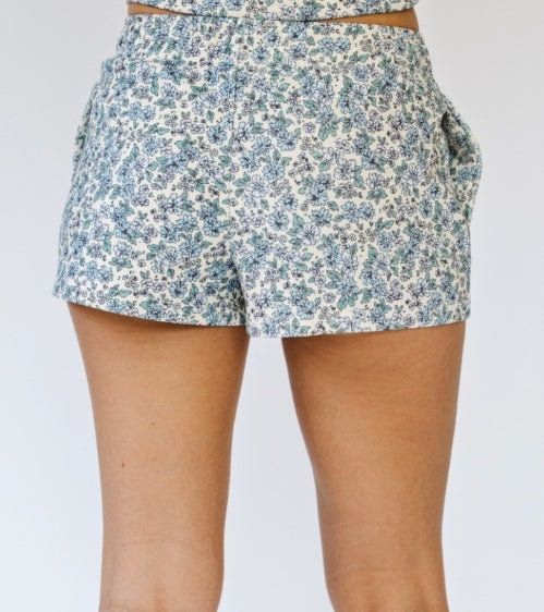 HC Dusty Blue Garden Scuba Shorts