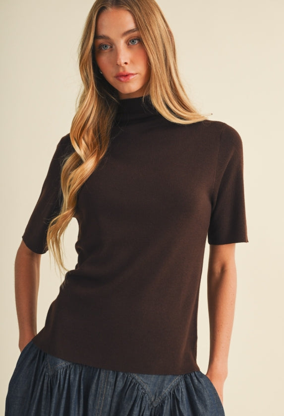 Macy Mock Neck Top