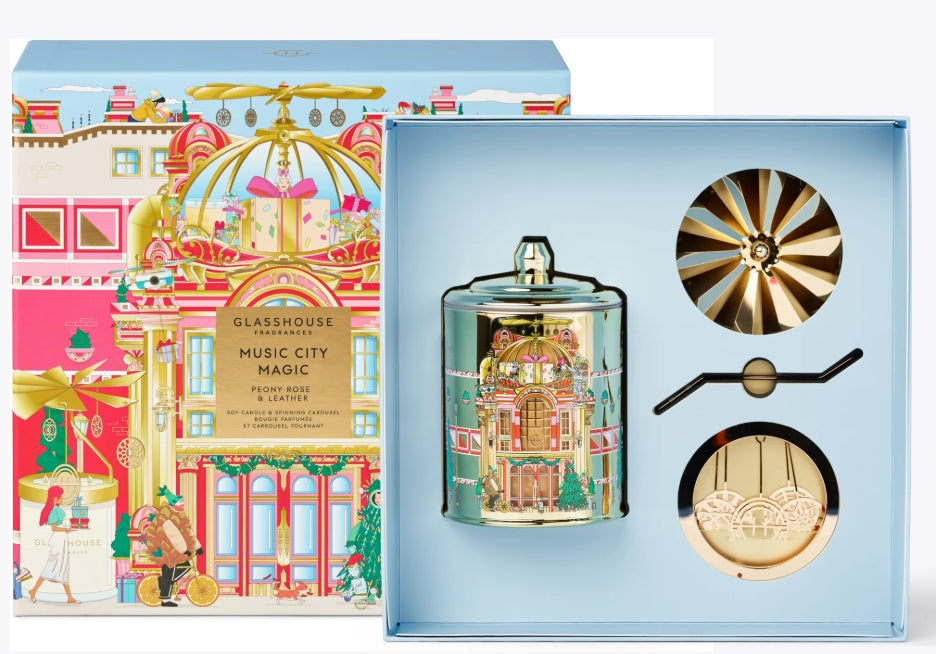 Glasshouse Christmas Spinning Carousel Gift Set