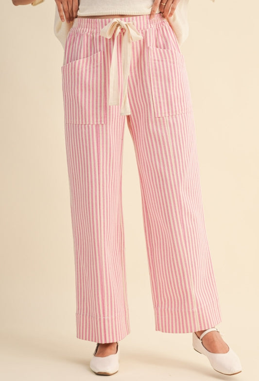 Striped Wide Leg Pants