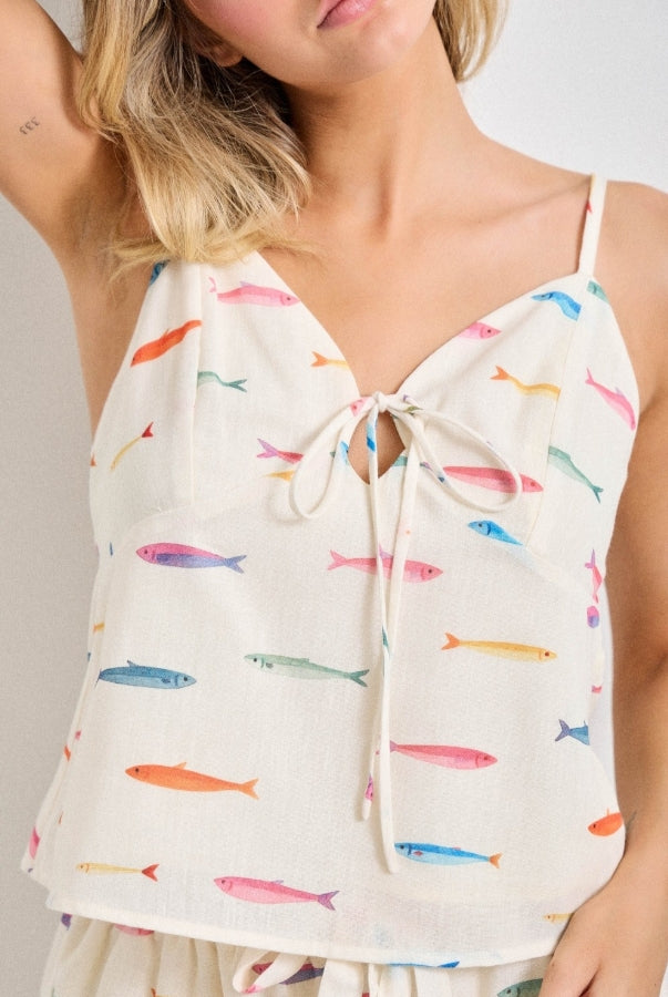 Fish Print Cami