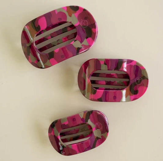 Teleties: Garden Glam Flat Round Clip