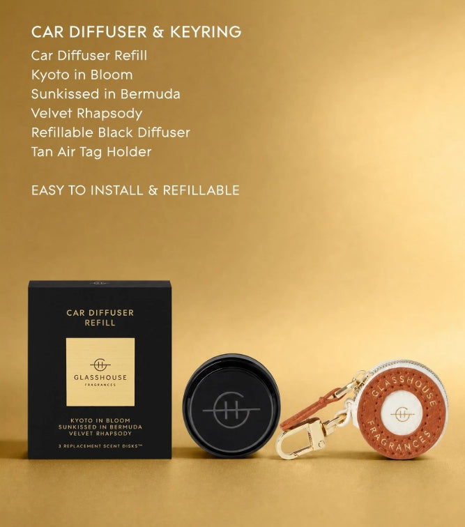 Glasshouse: Car Diffuser & Keyring Gift Set