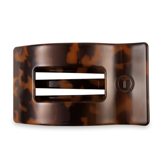 Tortoise Flat Rectangle Hair Clip