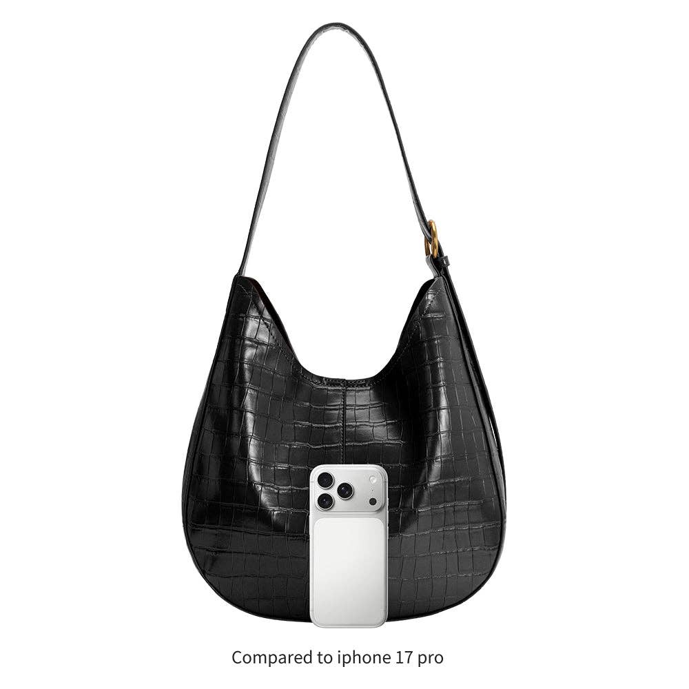 Stefanie Burgundy Leather Shoulder Bag