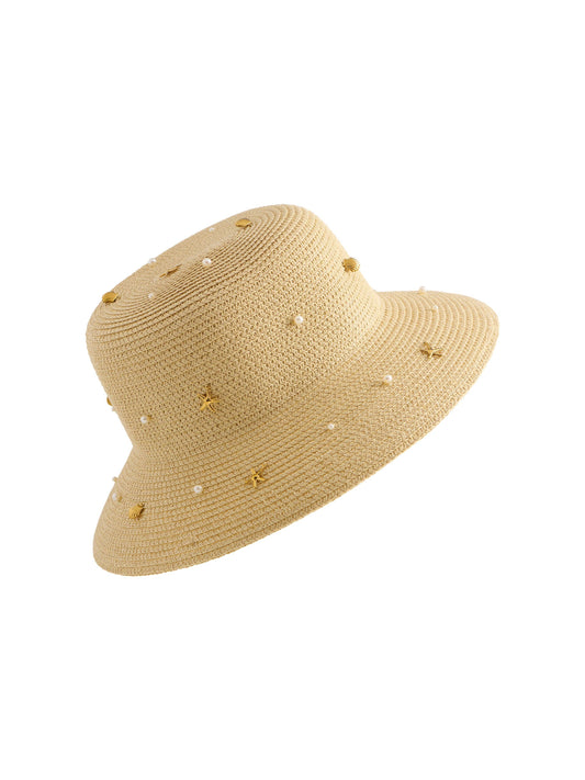 Shelly Straw Bucket Hat
