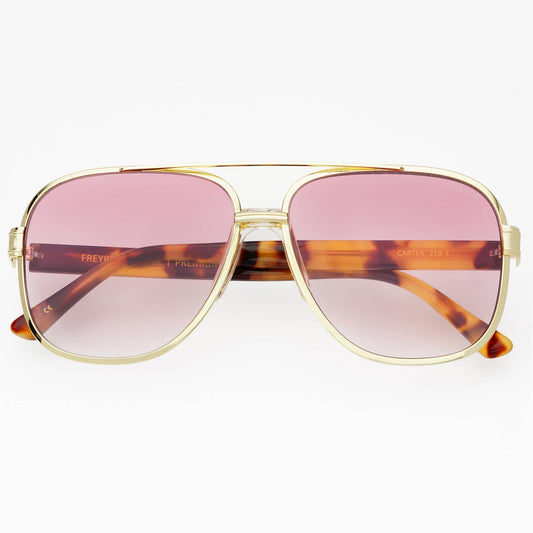 Carter Aviator Sunglasses: Rose