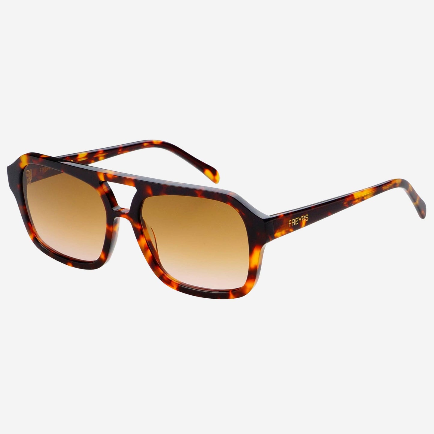 Havana Acetate Aviator Sunglasses: Tortoise/Brown
