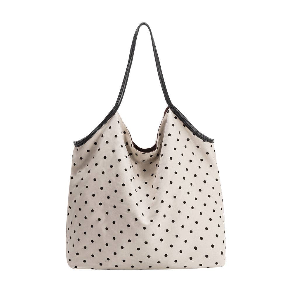 Cathy Ivory Polka Dot Tote Bag
