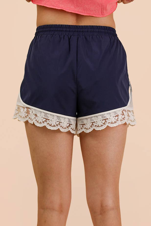 Lace Trim Activewear Shorts