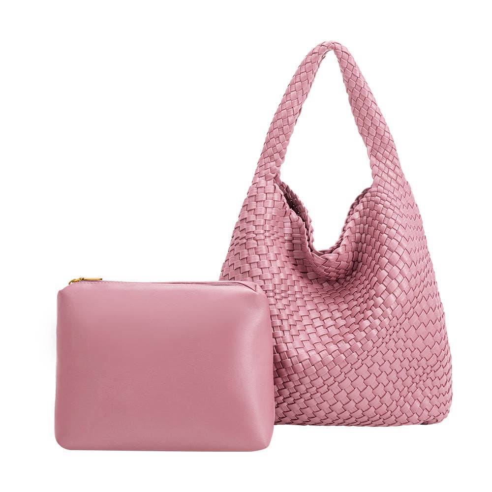Johanna Orchid Recycled Vegan Leather Shoulder Bag