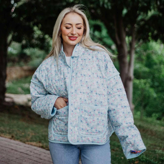 Dainty Floral Lightweight Quilted Jacket