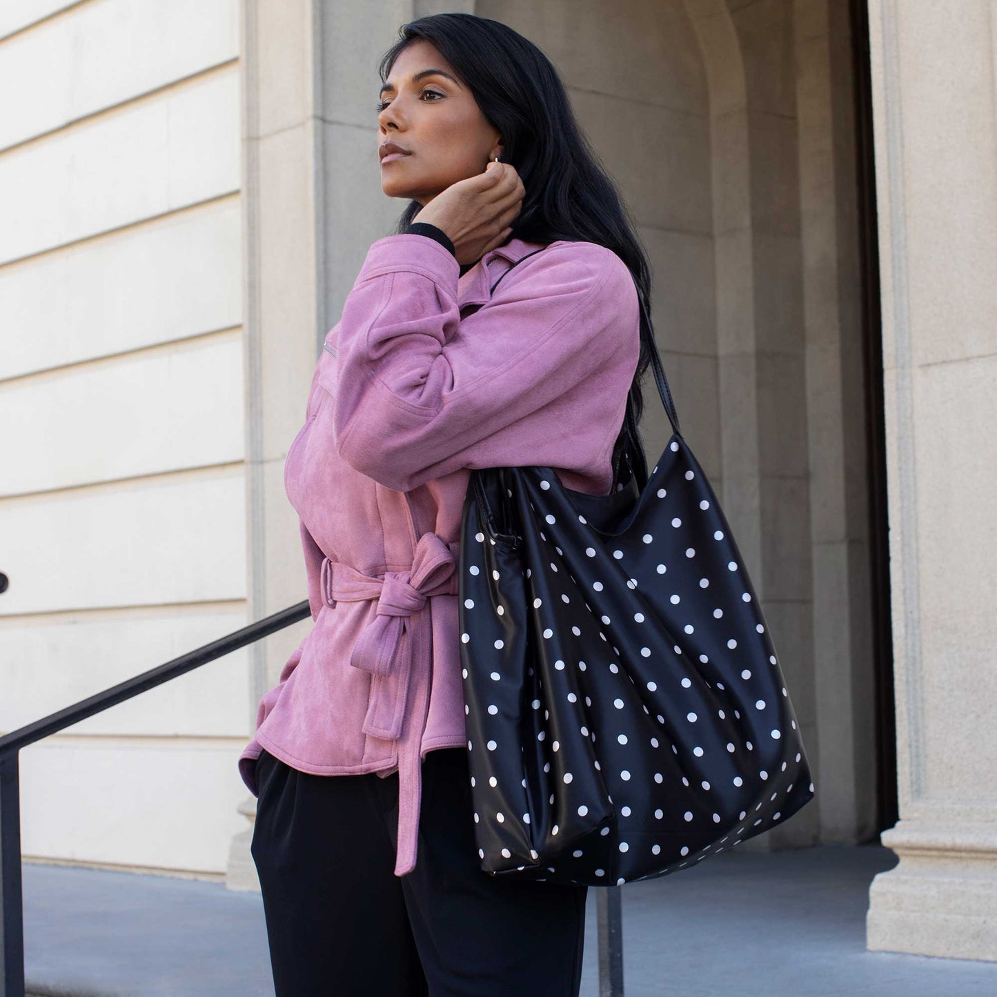Cathy Ivory Polka Dot Tote Bag