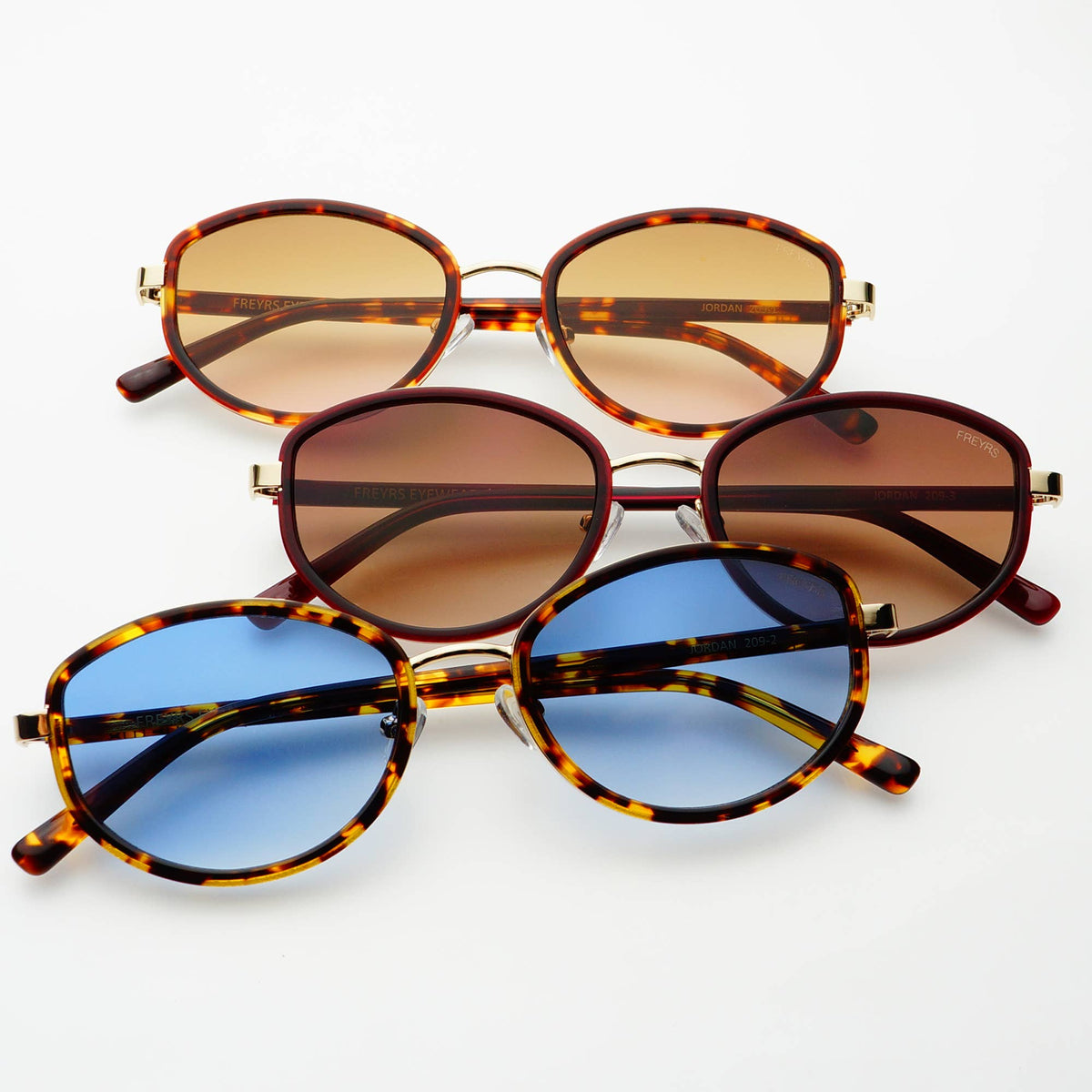 Jordan Acetate Oval Sunglasses: Burgundy