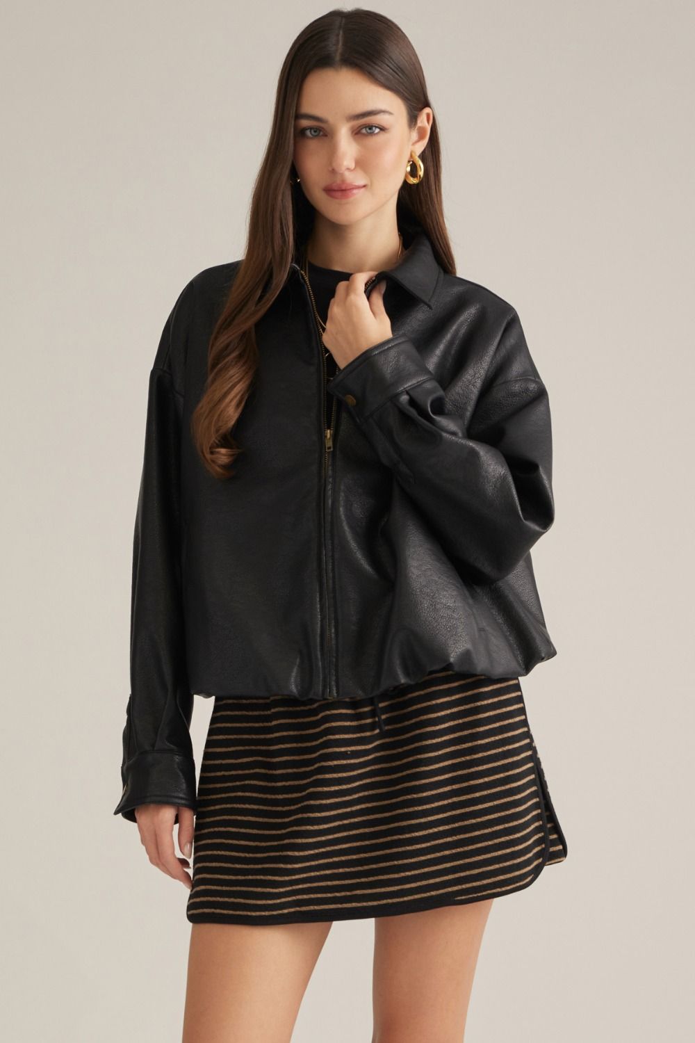 Jenna Faux Leather Jacket