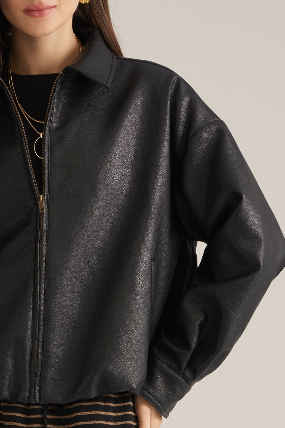 Jenna Faux Leather Jacket