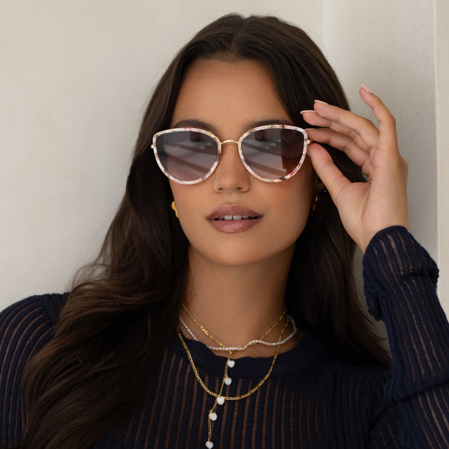 Luna Cat Eye Sunglasses: Rose Tortoise