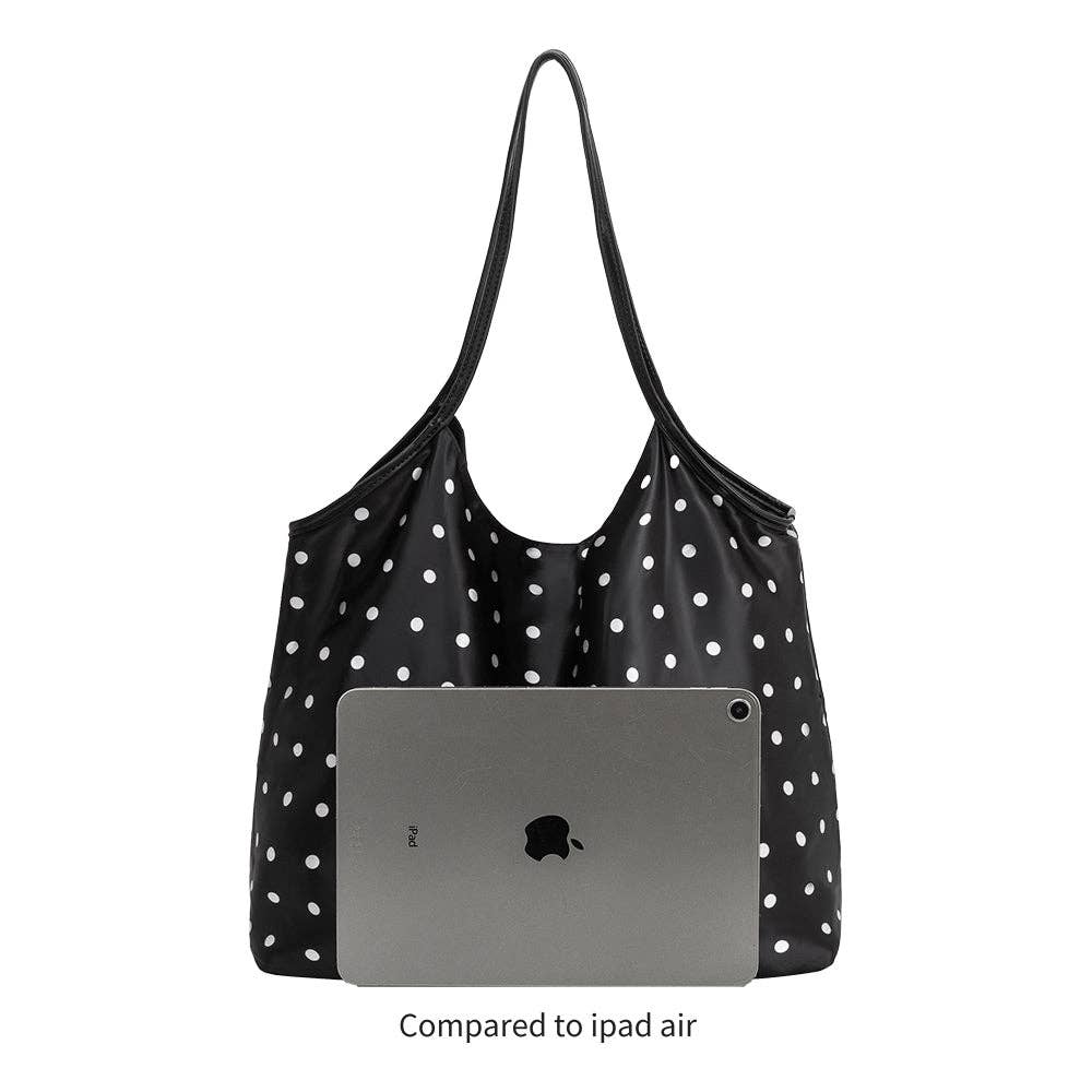 Cathy Burgundy Polka Dot Tote Bag