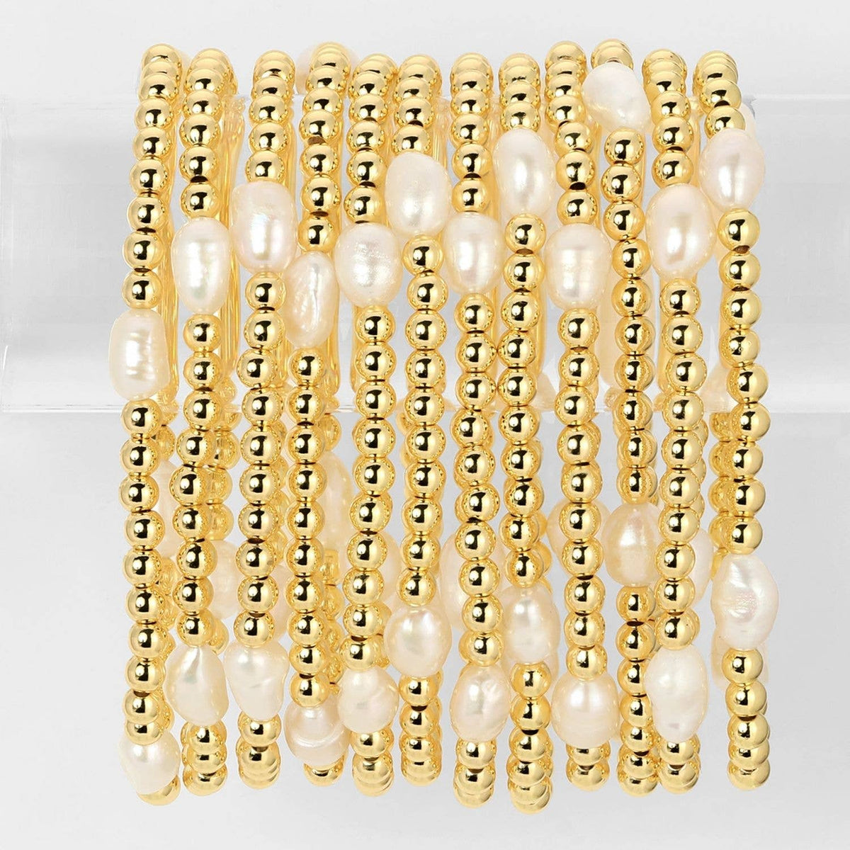 4mm Stretch Medium Pearl Bracelets