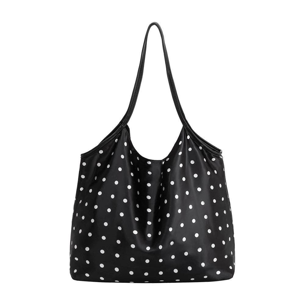 Cathy Black Polka Dot Tote Bag