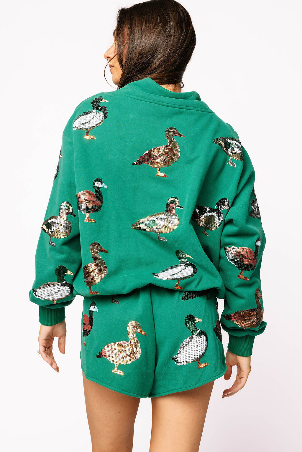 QOS Duck Mock Neck Sweatshirt