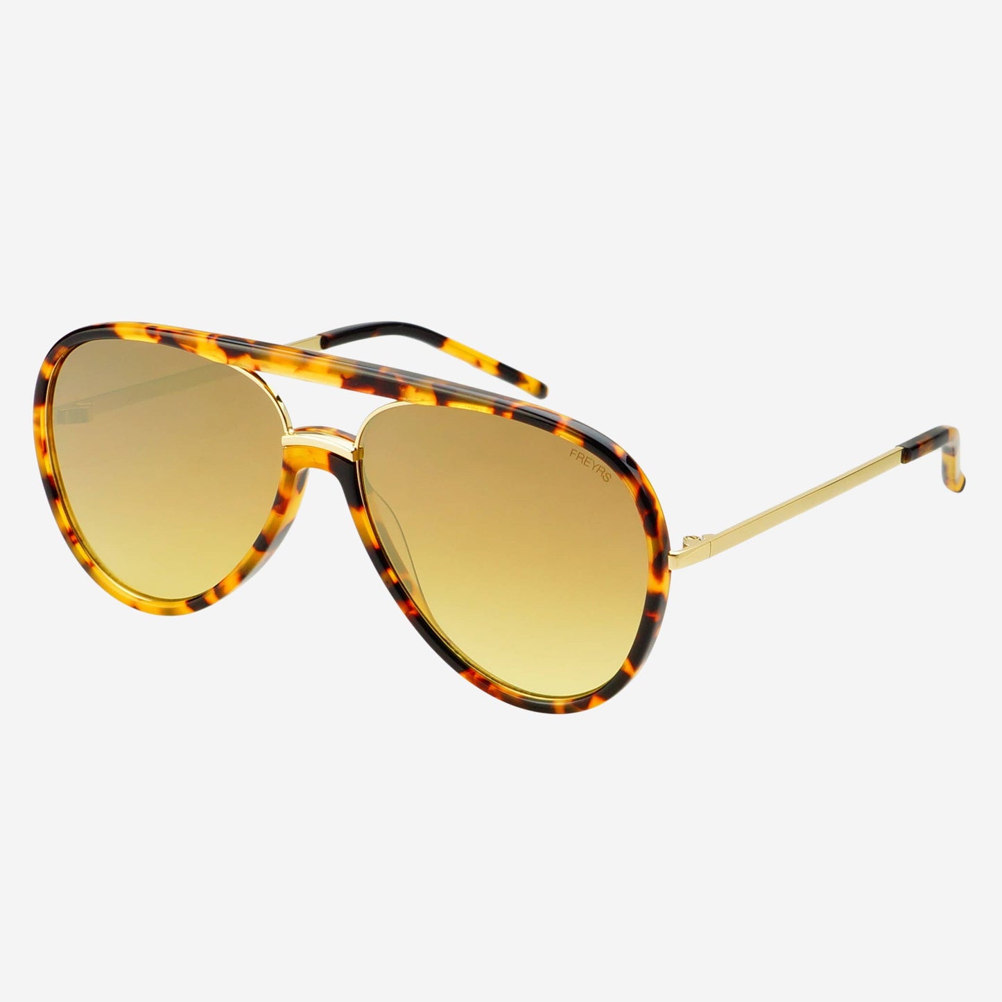 Shay Aviator Sunglasses: Tortoise/Gold Mirror