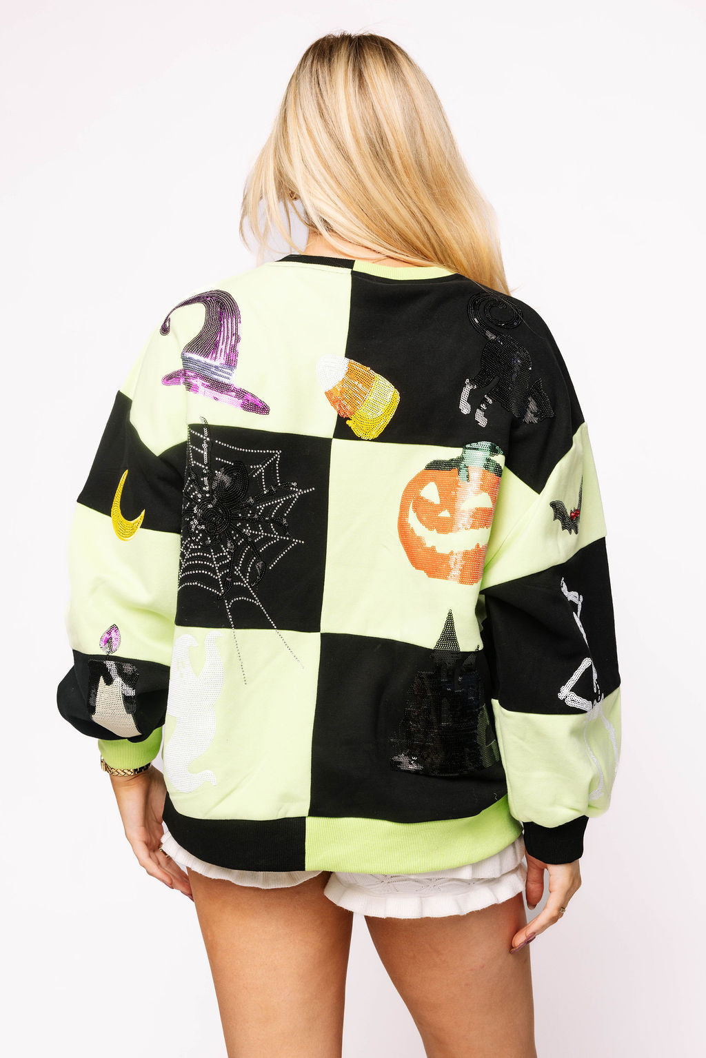 QOS Checkered Halloween Icon Sweatshirt